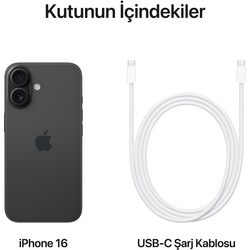 Apple iPhone 16 128 GB Siyah (Apple Türkiye Garantili) - Thumbnail